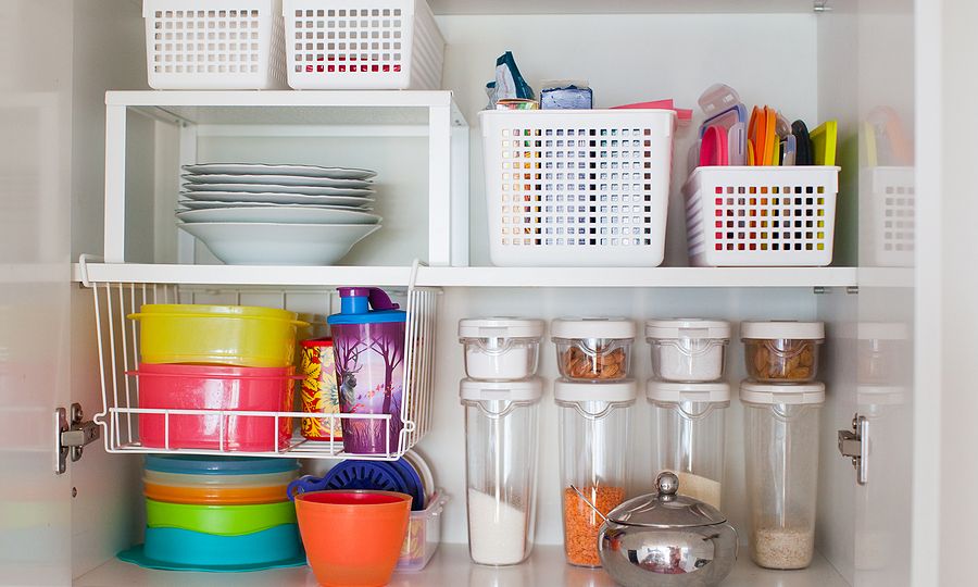 Storage In The Kitchen. Home Organization Idea.