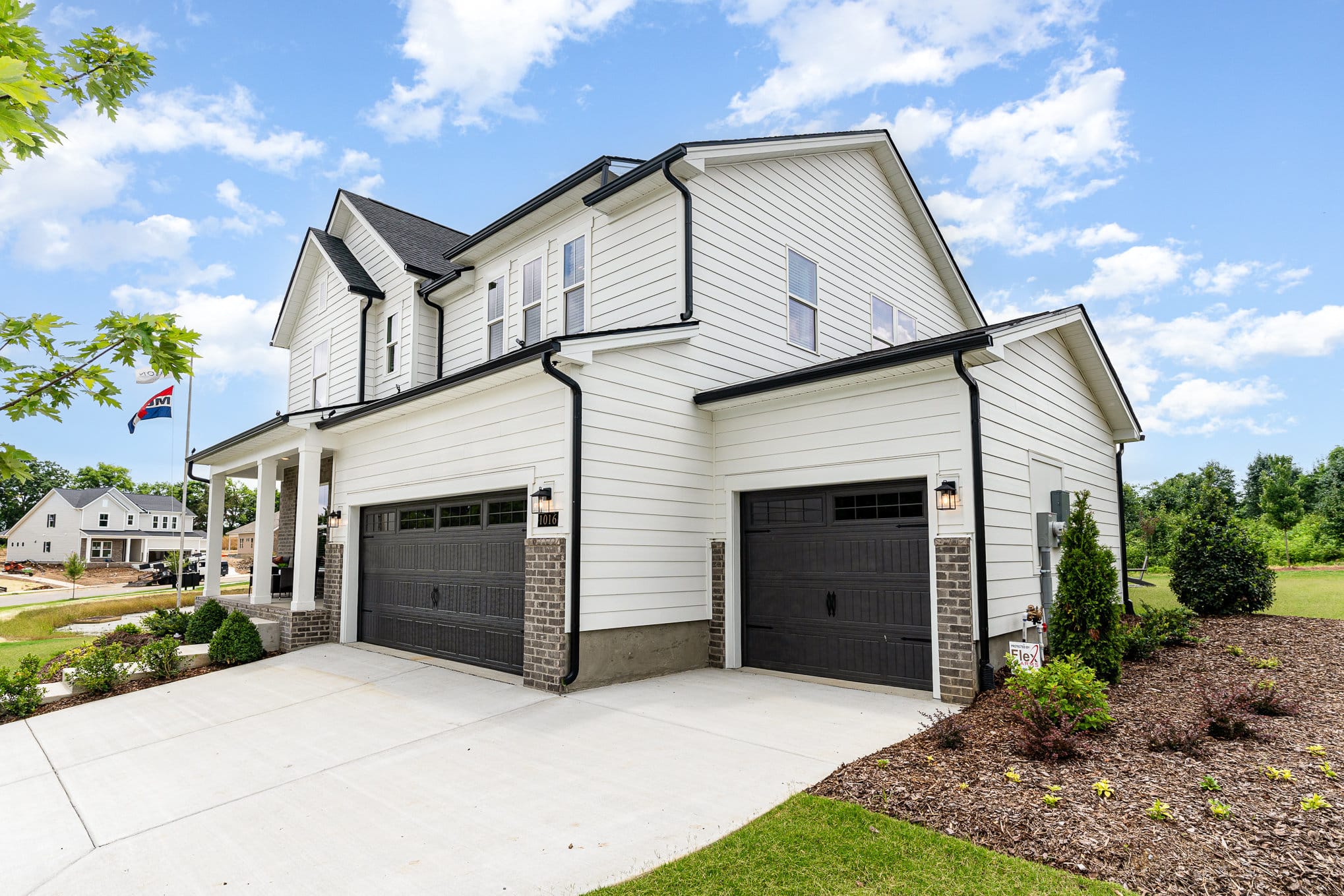 Optional 3 car garage in a home built by patterson company