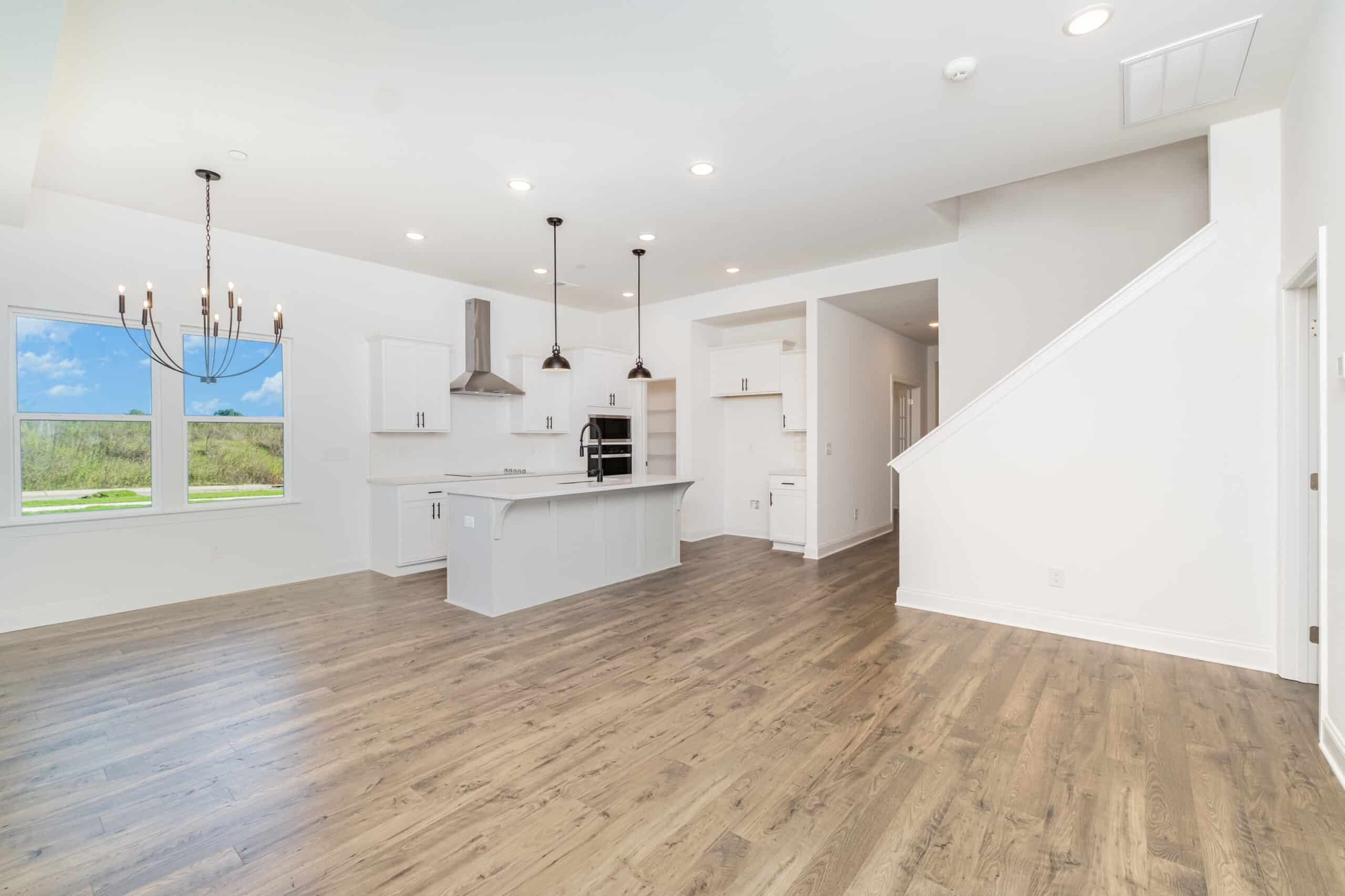 A living area in a home built by Patterson Company
