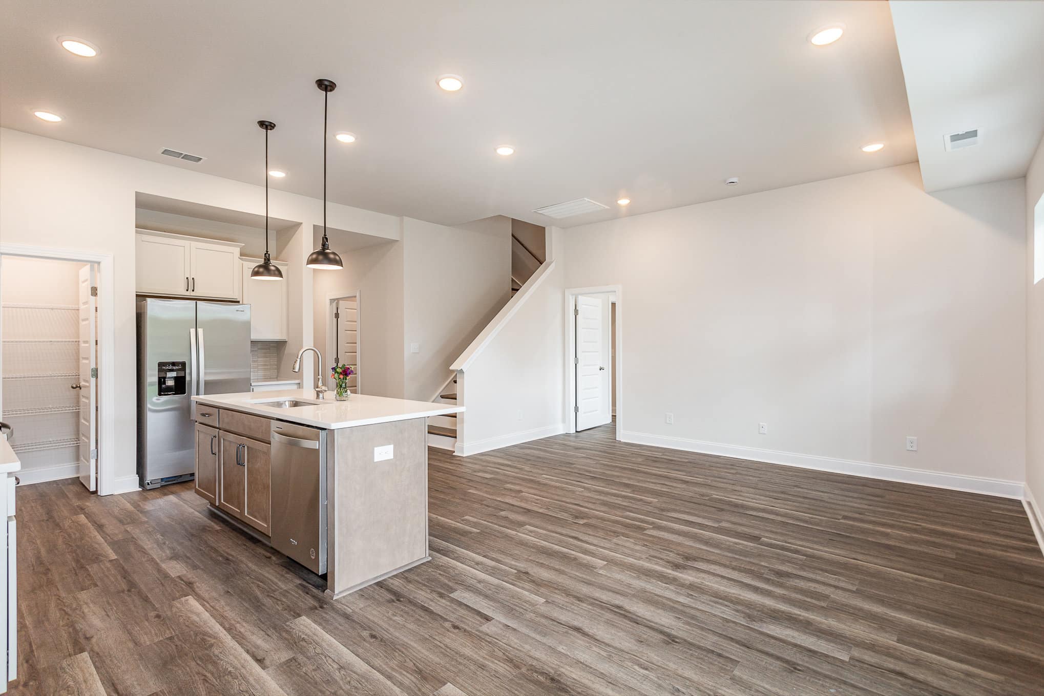 A living area in a home built by patterson company