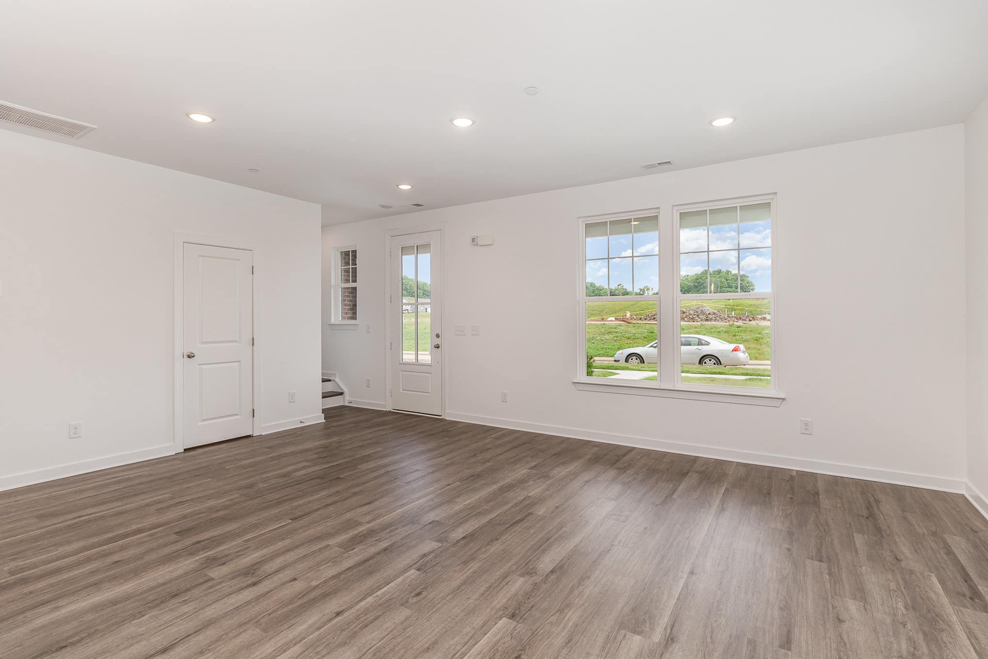A living area in a home built with Patterson company