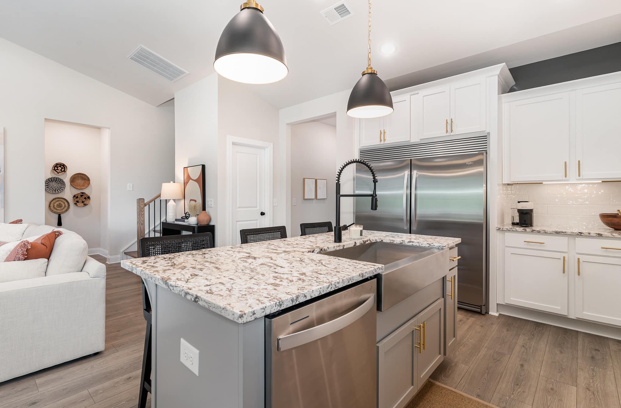 A granite kitchen counter in a home built by patterson company