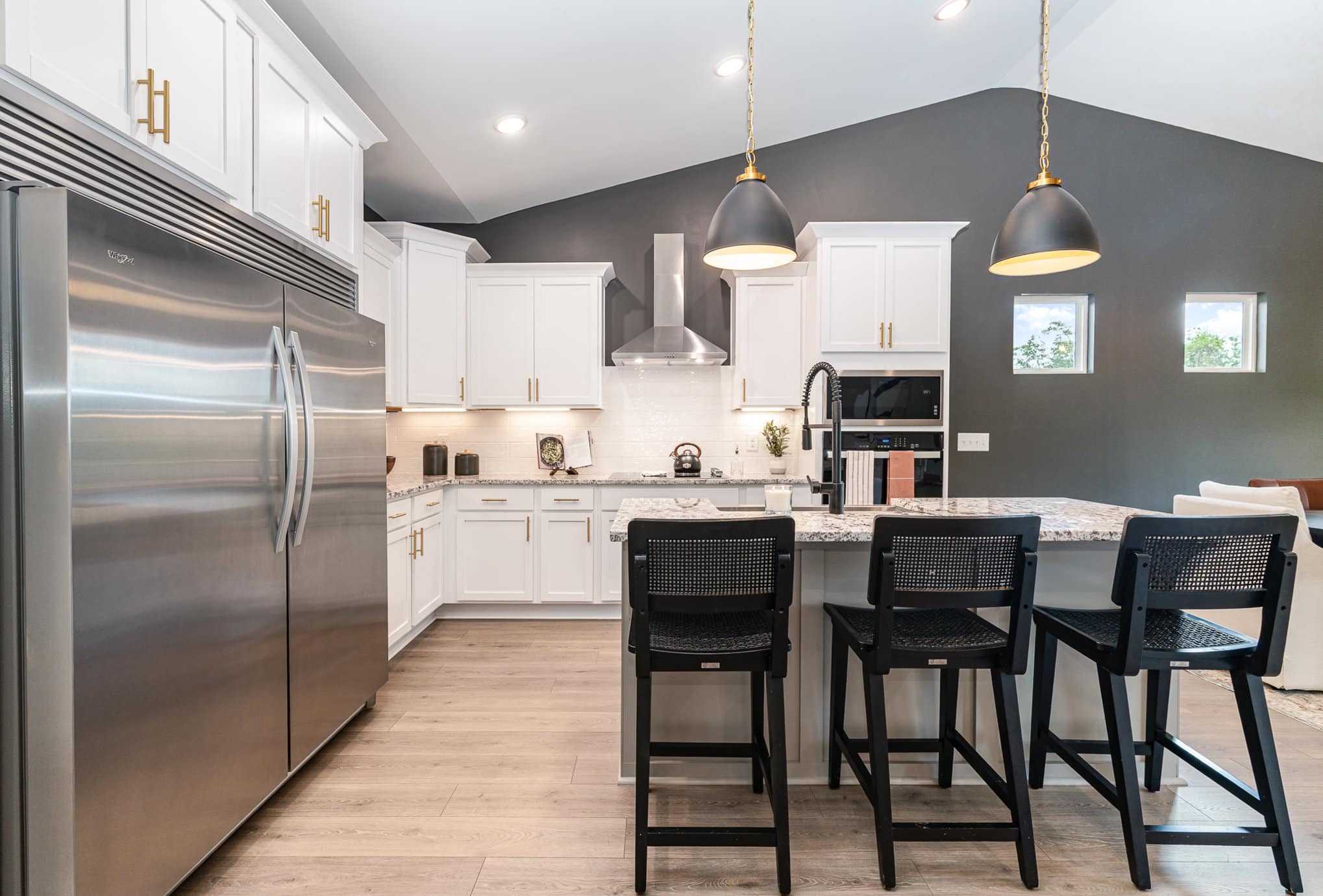 A kitchen counter in a home built by patterson company