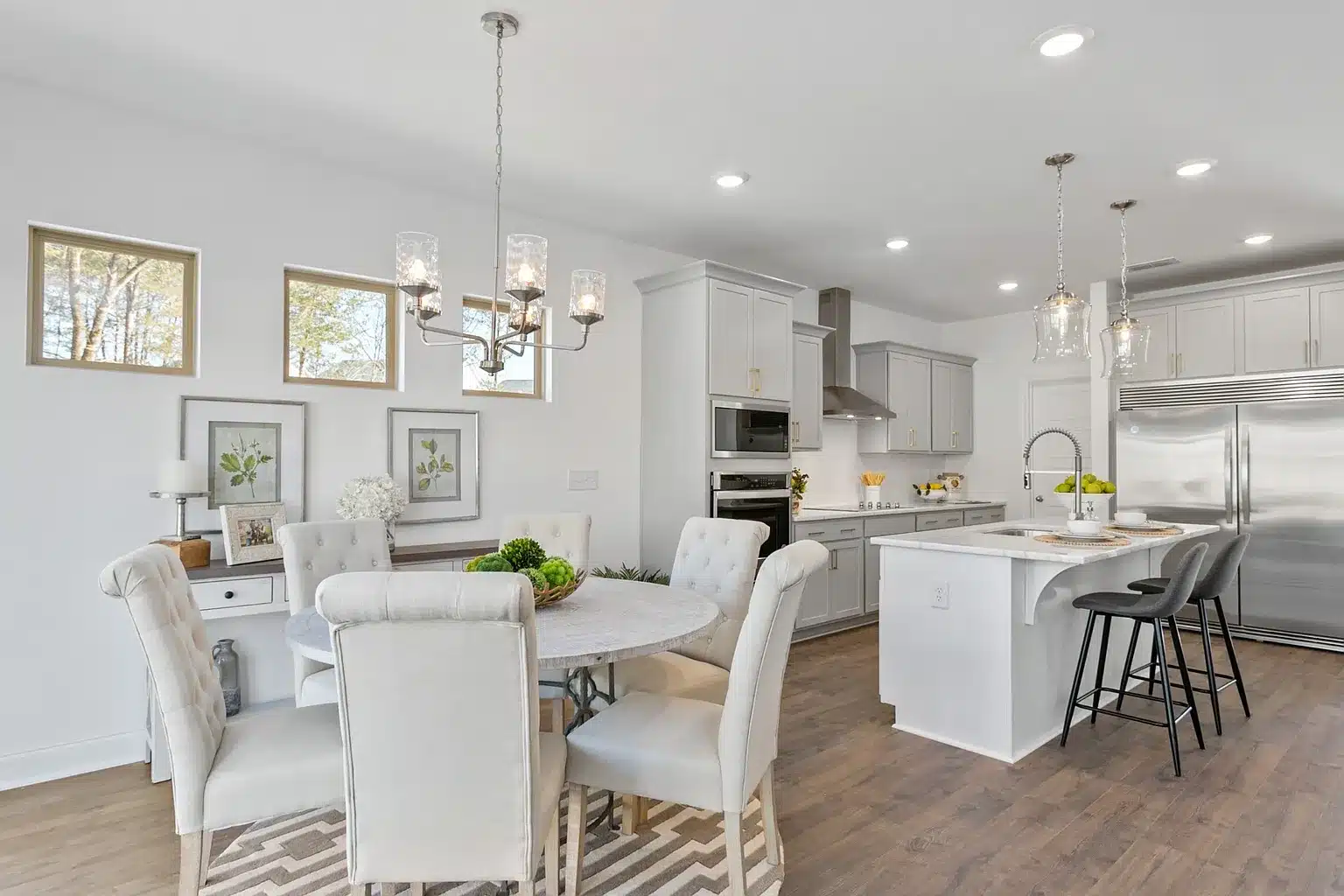 dining and kitchen area in powell series home