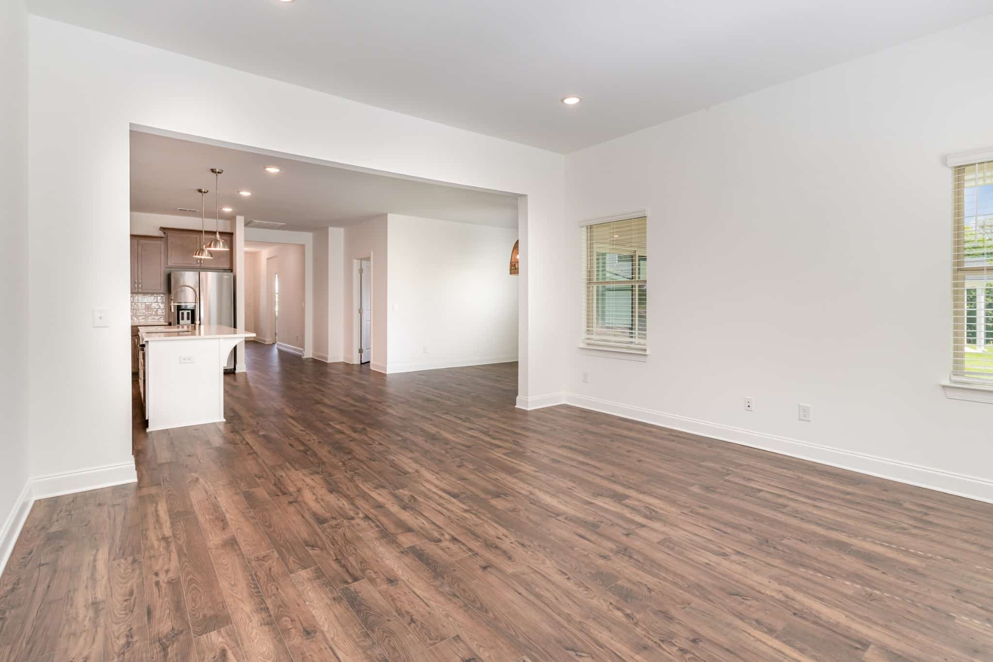 A living area in a home built by patterson company