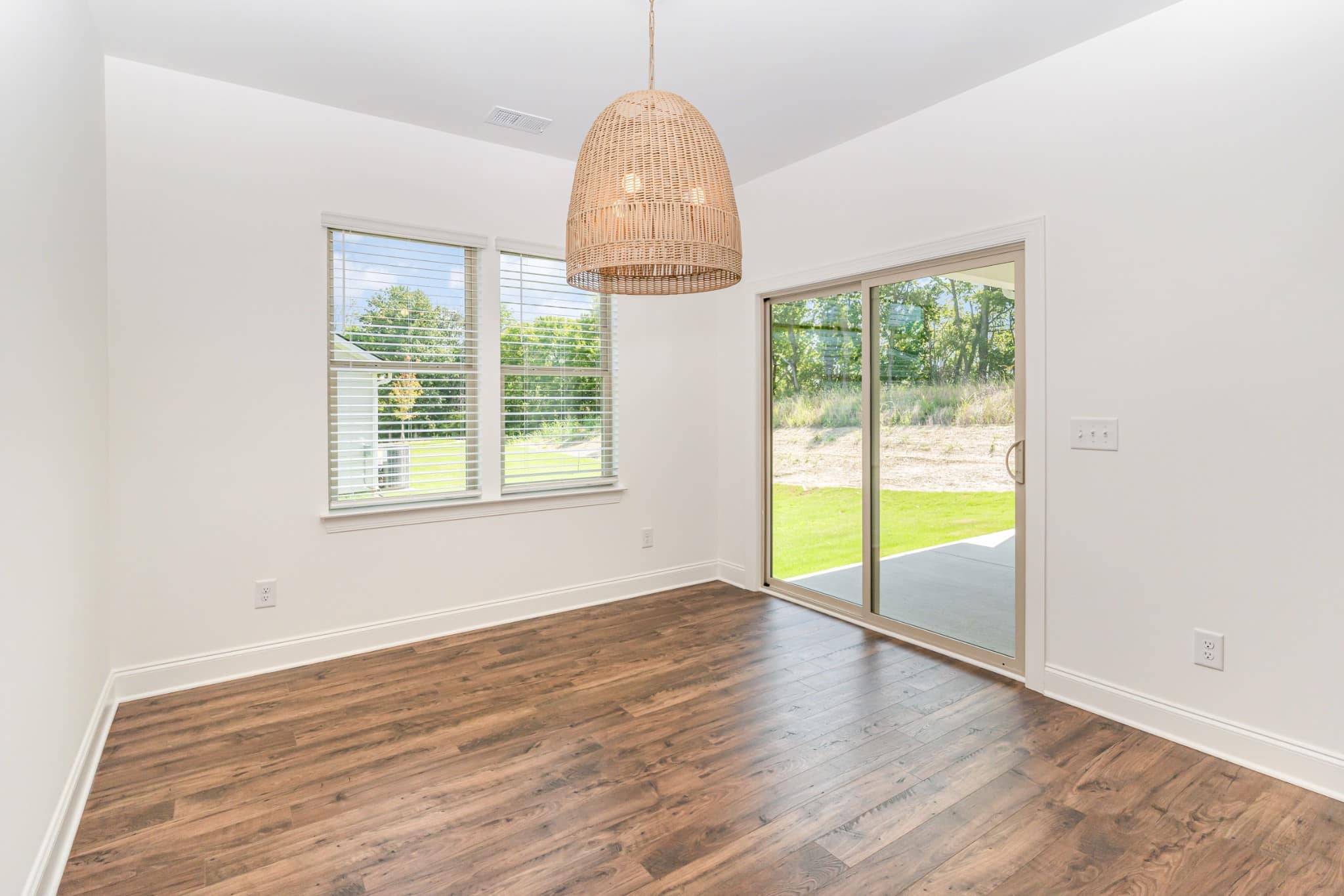 A patio area in a home built by patterson company