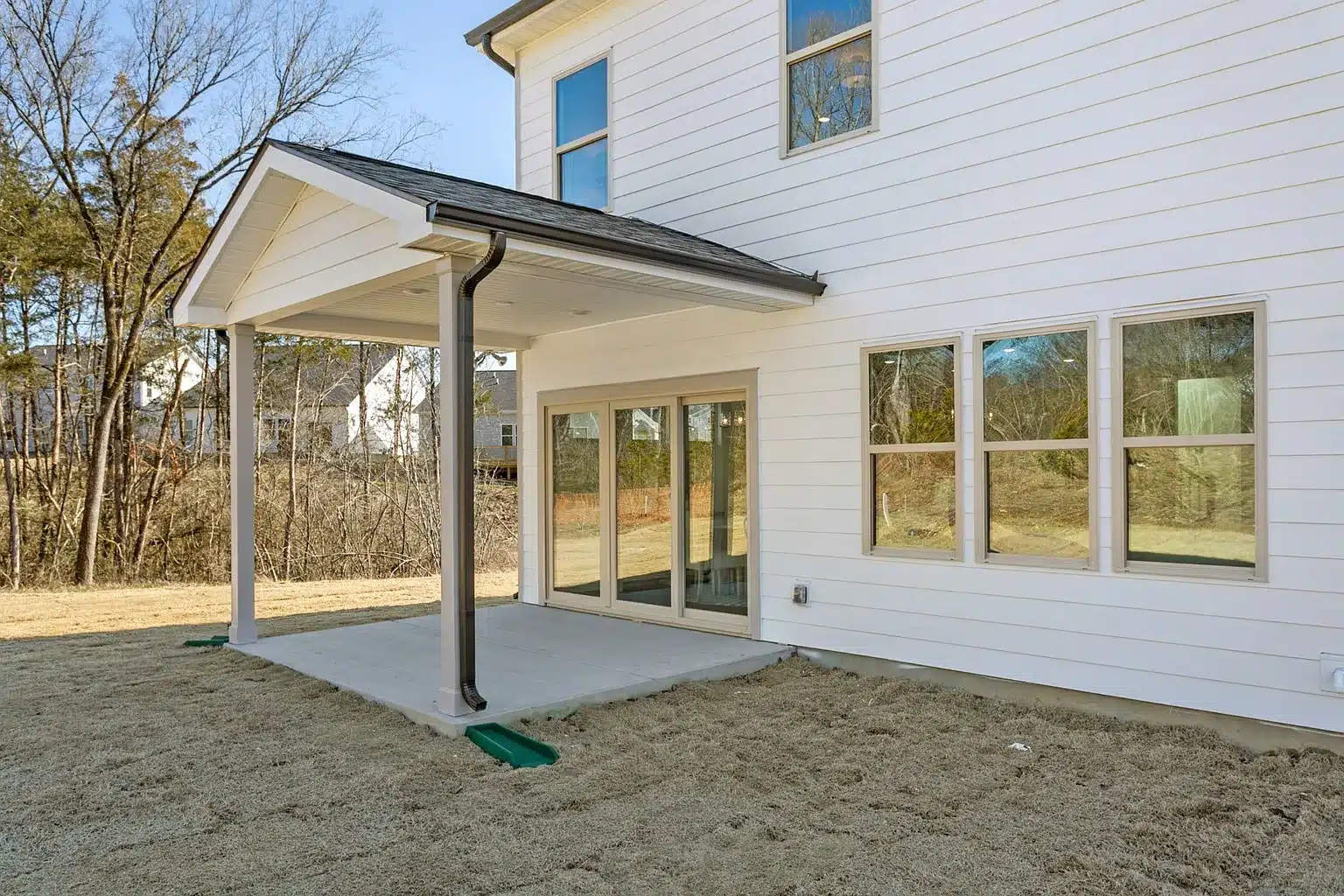 covered patio area in powell series home