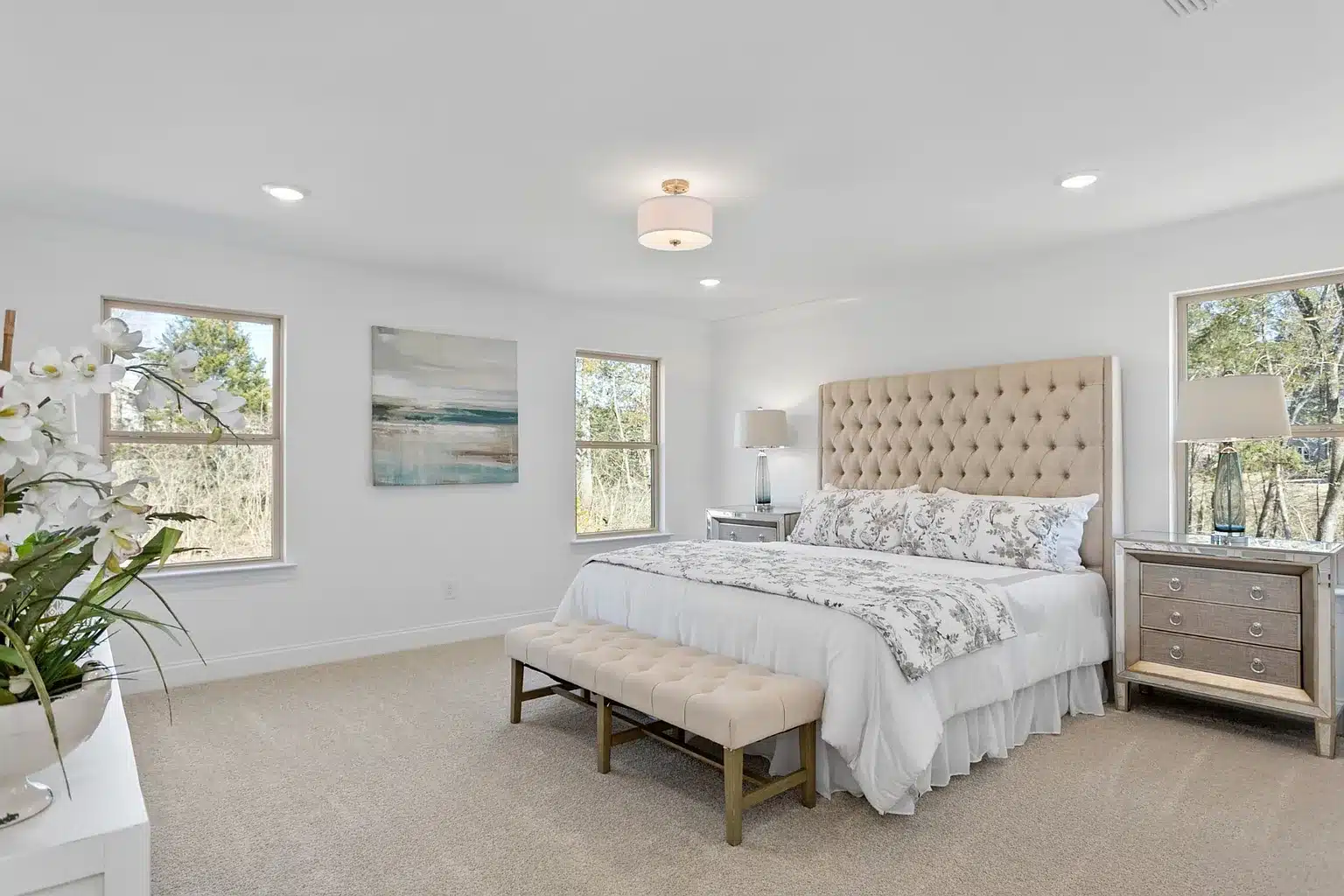 primary bedroom in powell series home