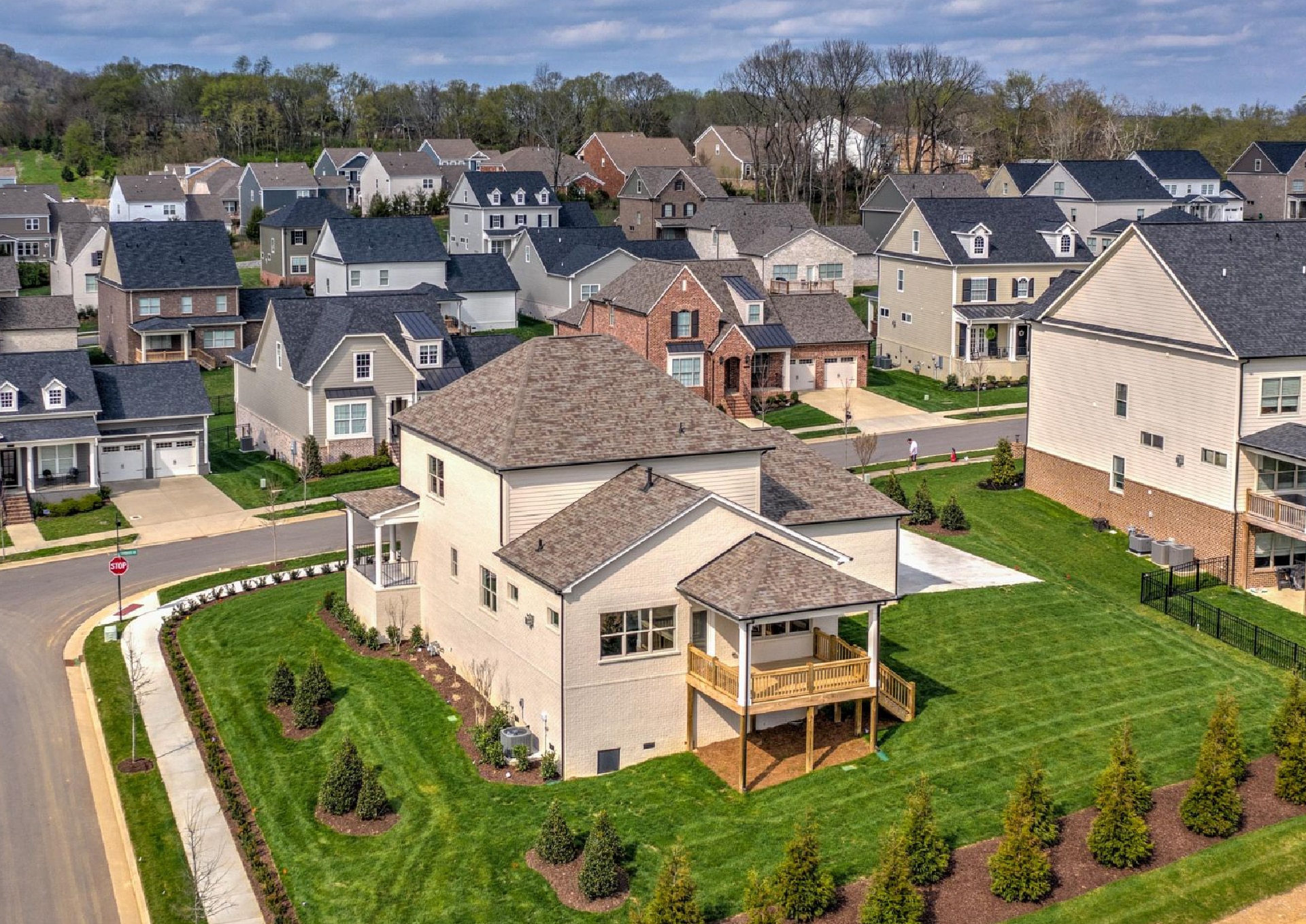 A block of homes built by patterson company