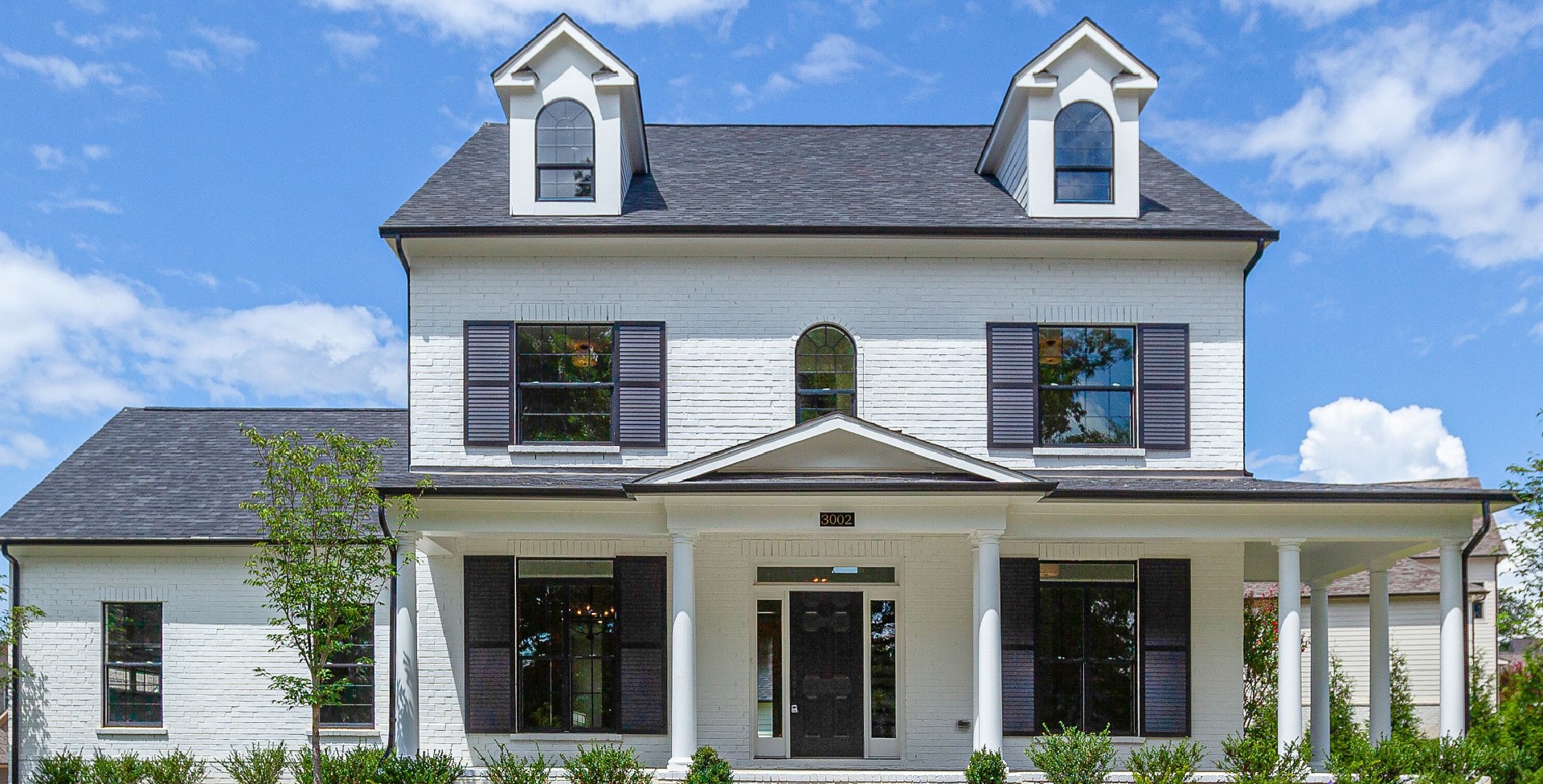 A white home built by Patterson