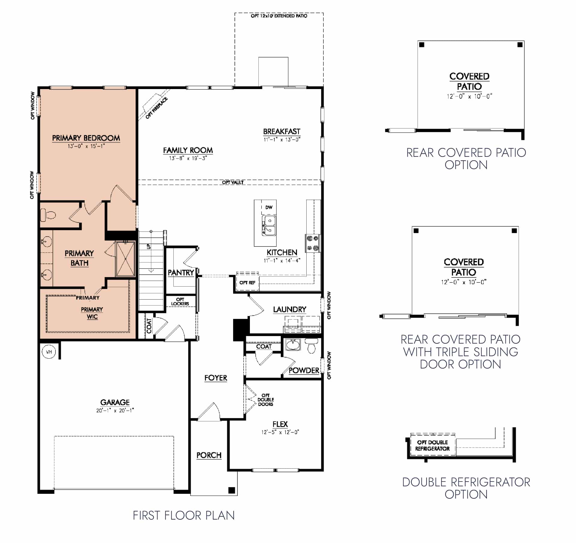 First floor for the Harpeth Floorplan