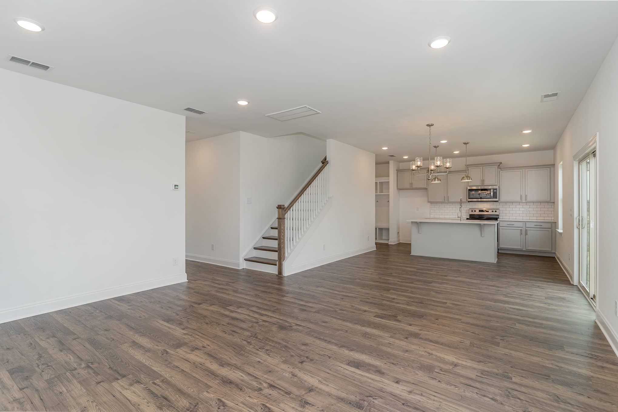 A staircase in a home built by patterson company