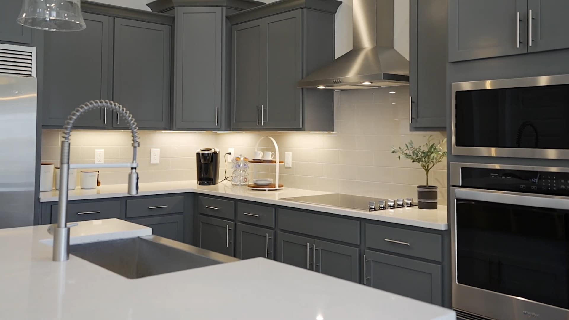 A kitchen counter in a home built by patterson company