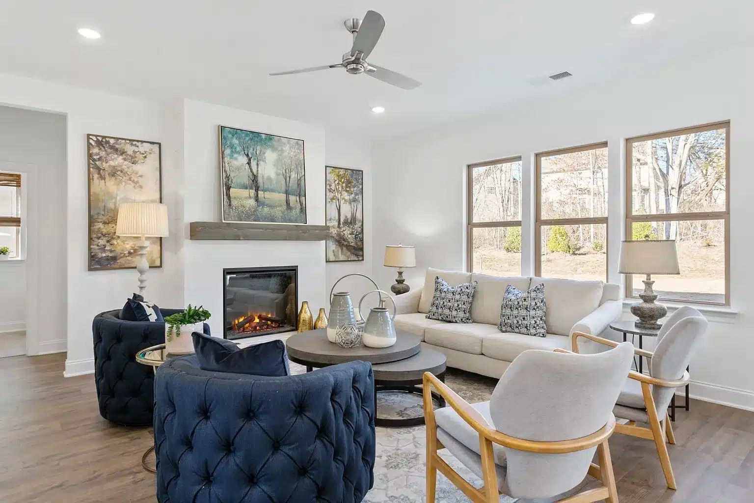 living room space in powell series home