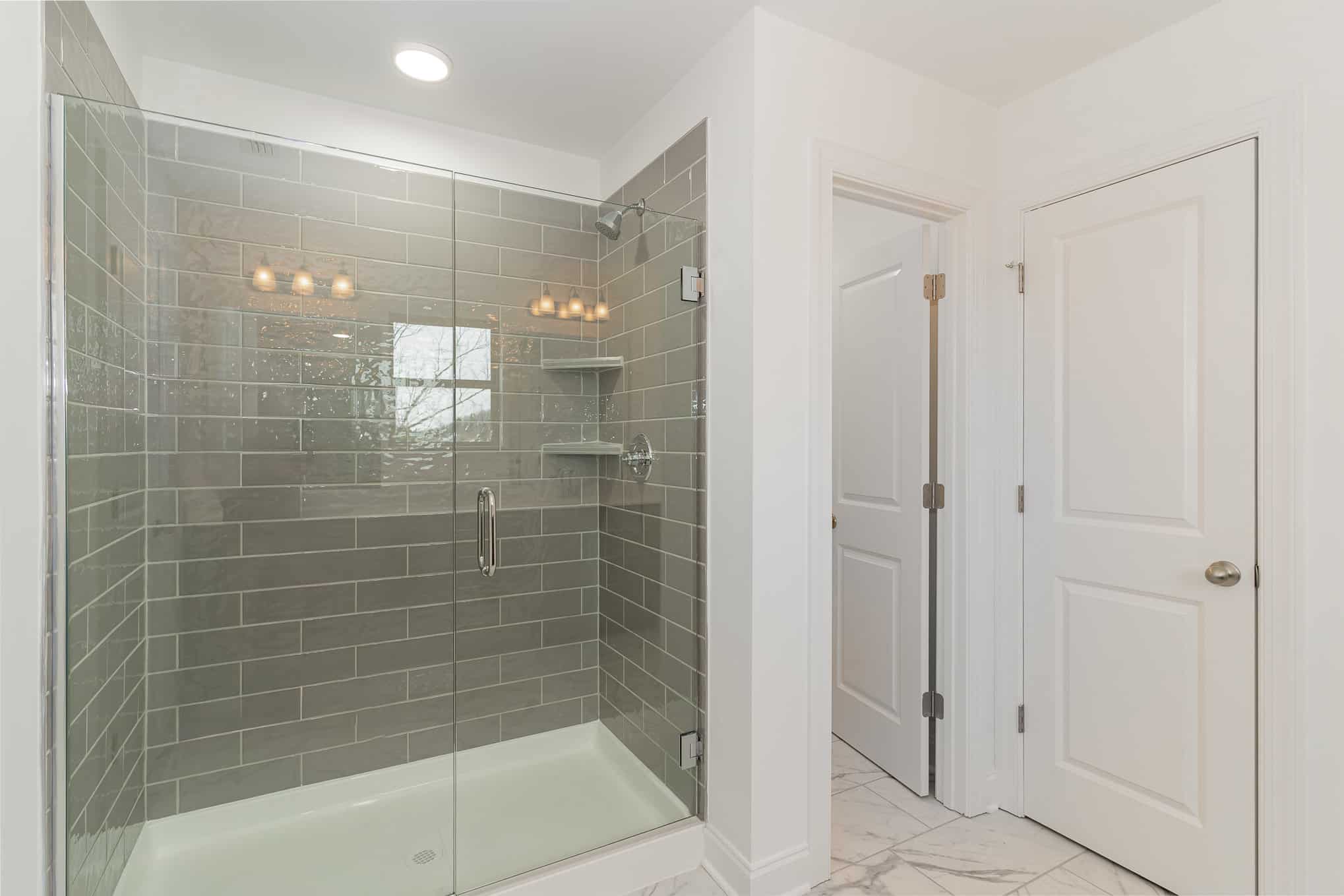 A bathroom in a home built by patterson company