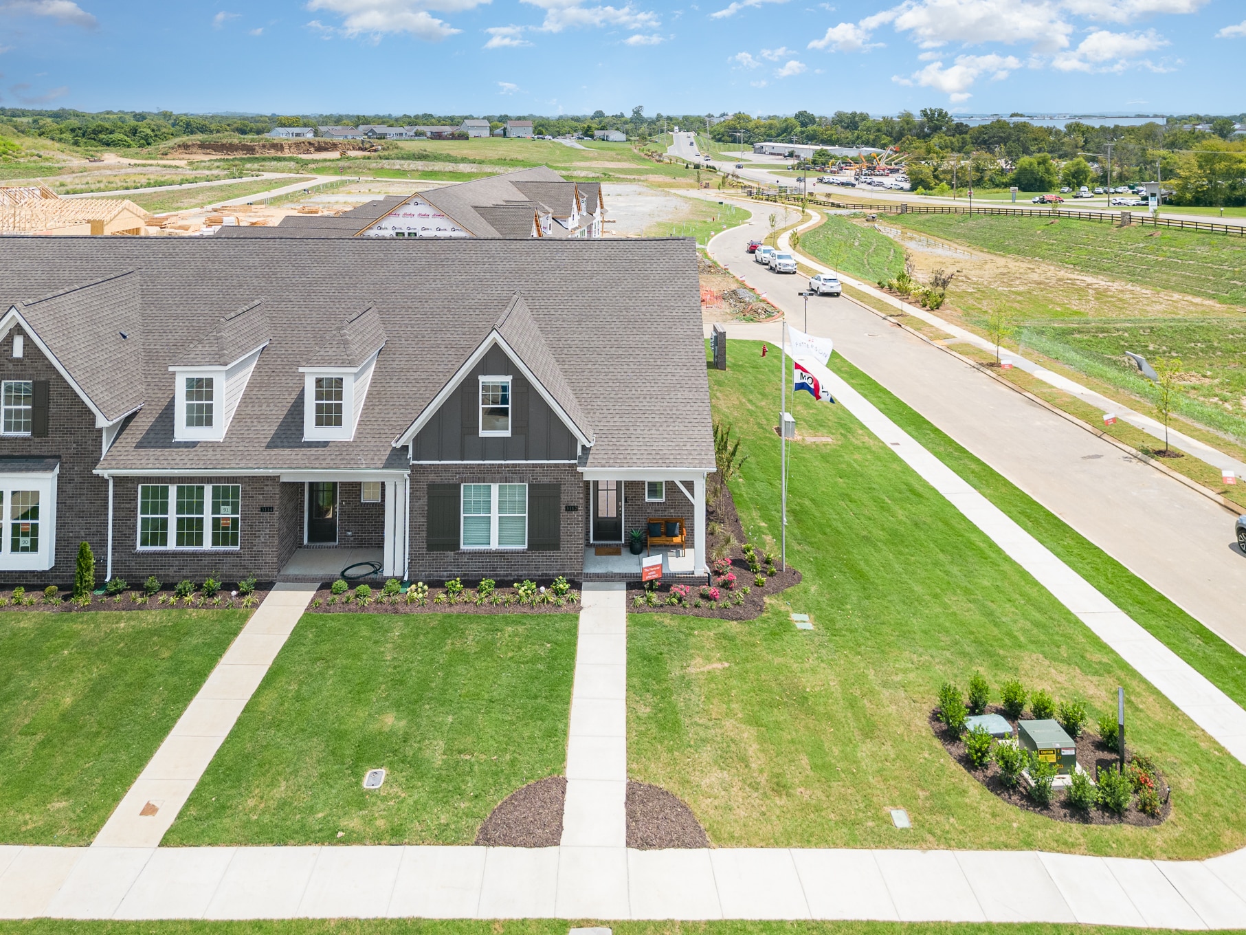 The outside of the Hanover series home