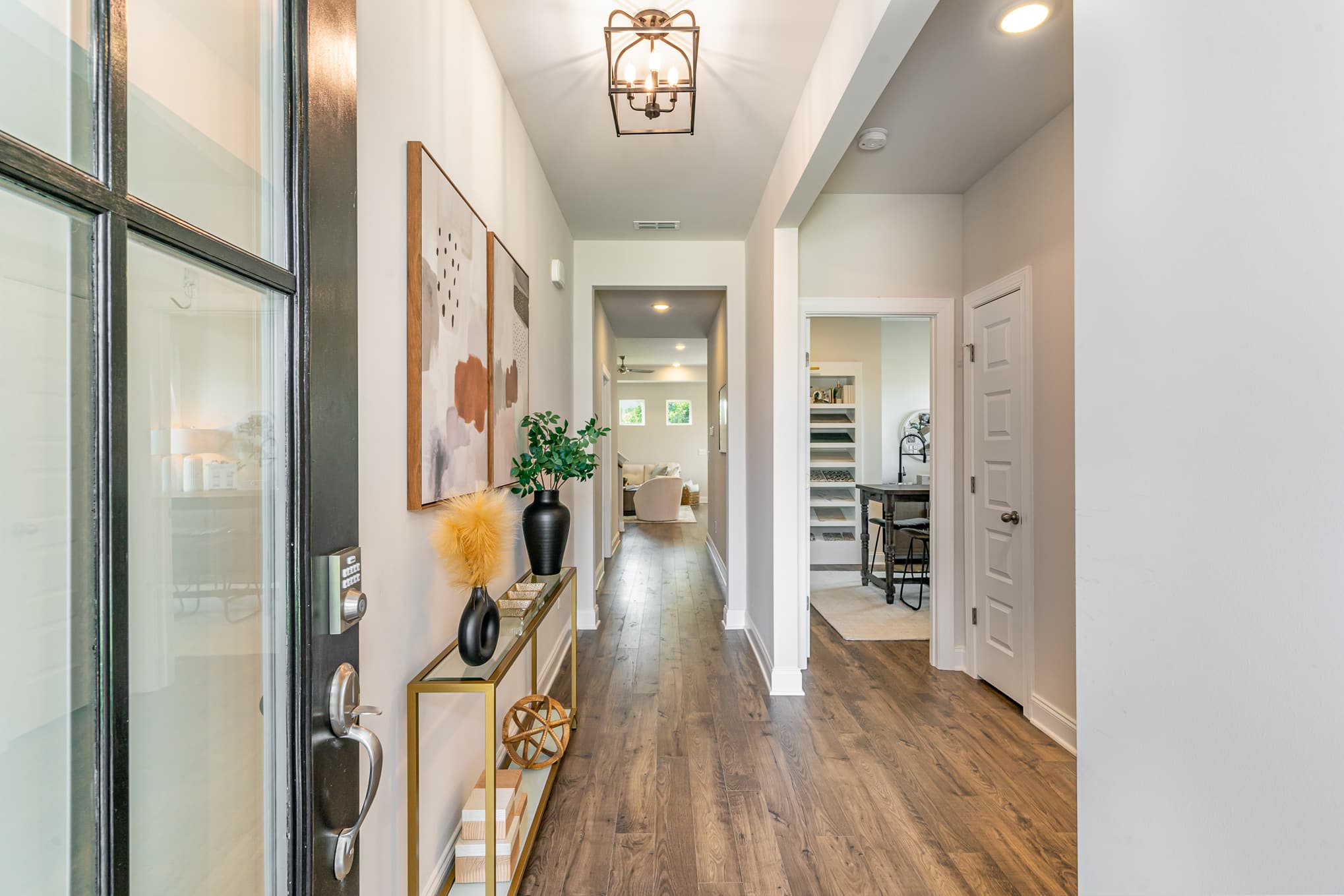 An entryway in the cambridge series home by patterson company