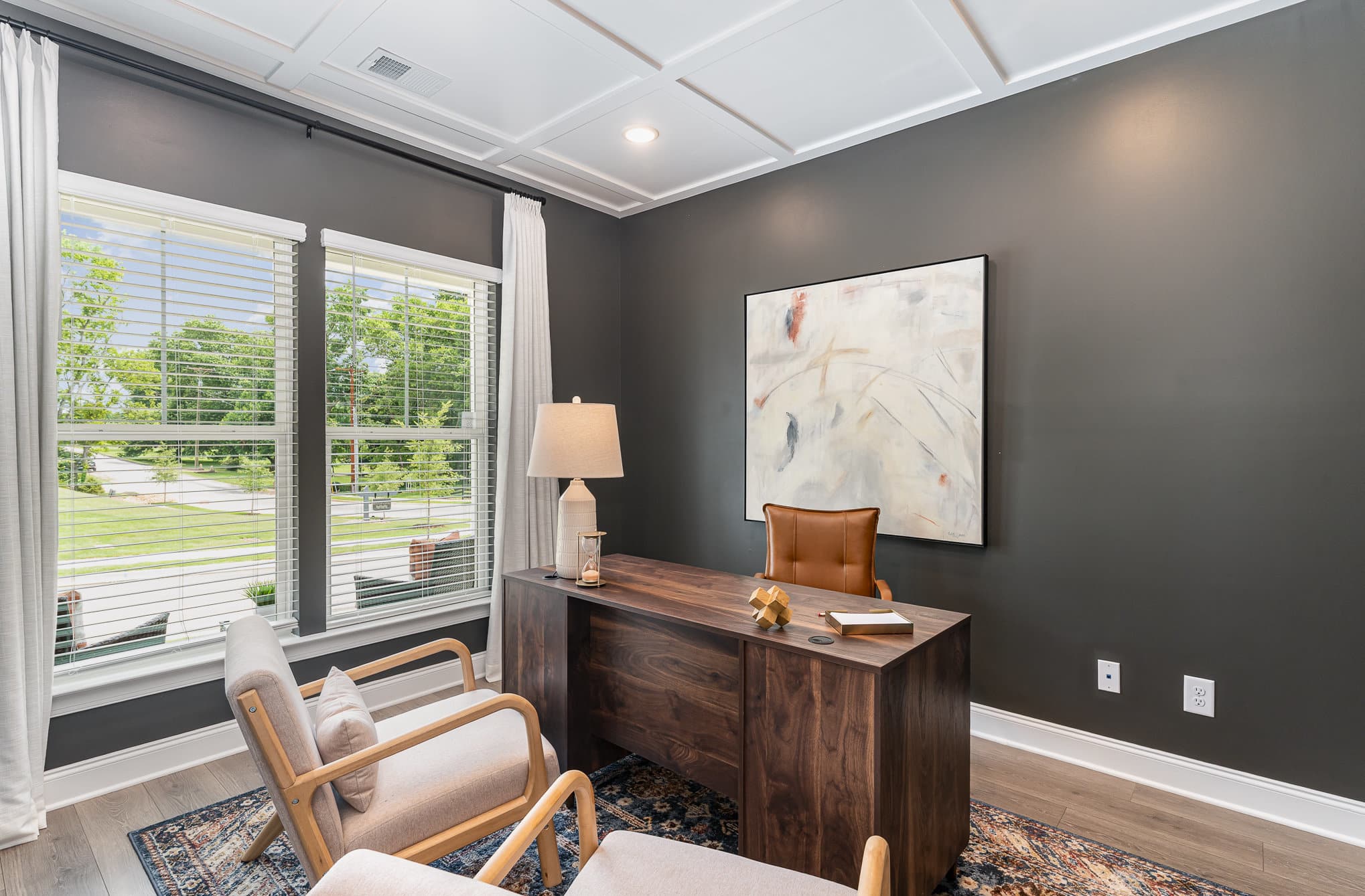 An office are in a Harpeth series home by Patterson Company