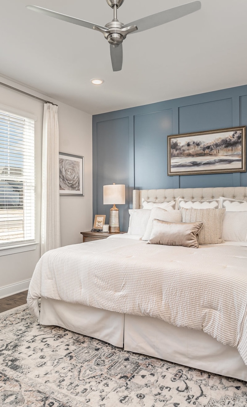 A living room painted orange