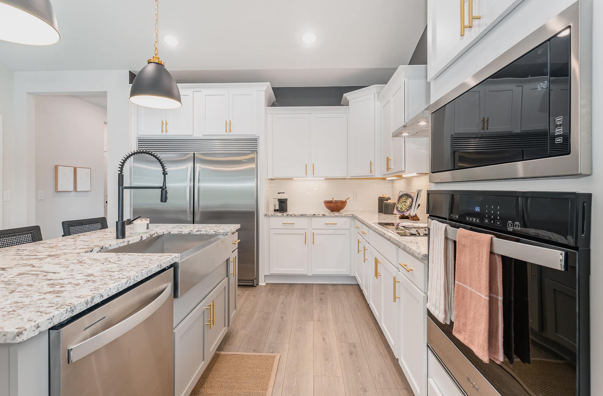 A kitchen in a Harpeth series home by Patterson Company