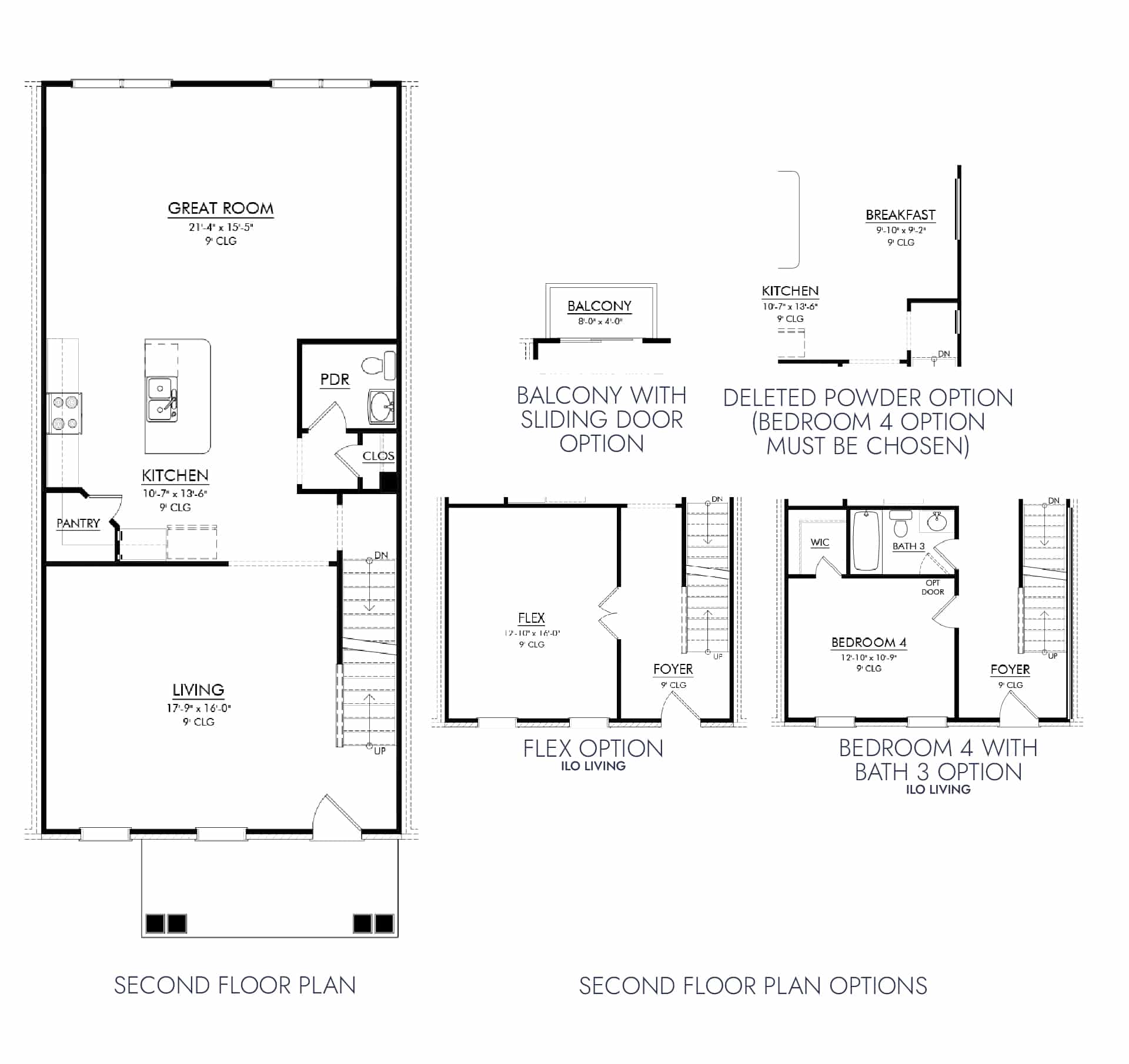 Ashford floor plan, second floor