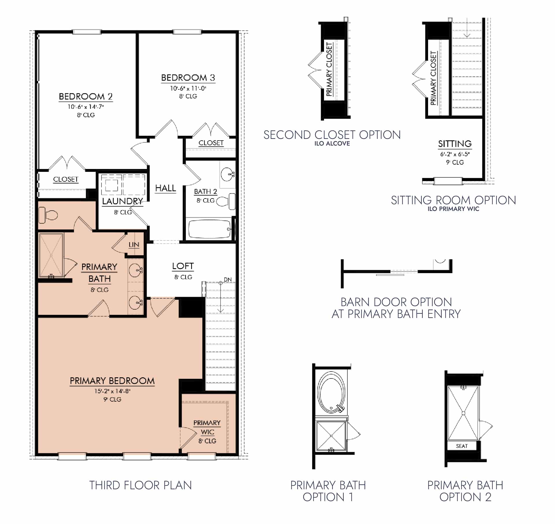Ashford floor plan, third floor